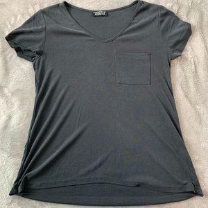 Stitch Fix dark grey v-neck blouse